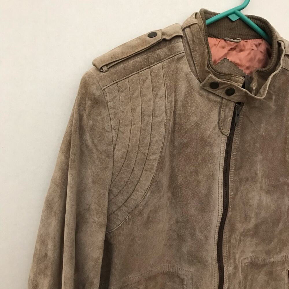 Women's Tan Leather Jacket - Picture 2 of 8